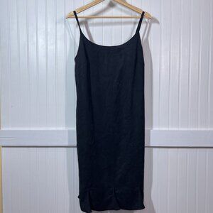 Rimini by Shaw Vintage Slip Dress Mermaid Hem 8 Spaghetti Strap Zip Suede Feel